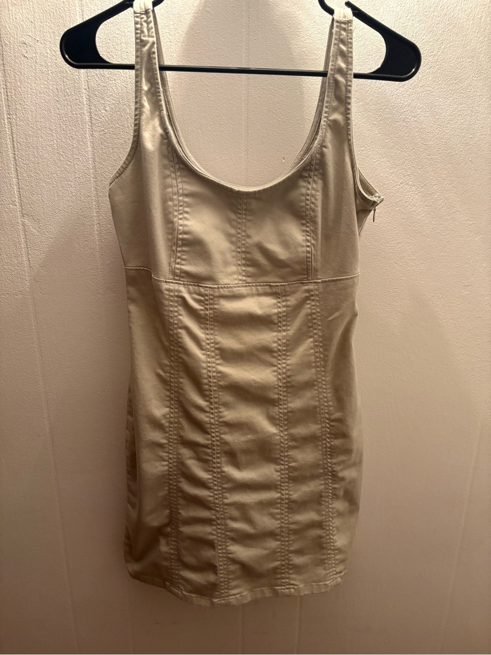 Forever 21 Cream Scoop Neck Mini Dress
